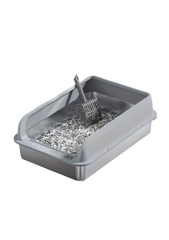 🧼 Bac à litière en acier inoxydable pour chat – Hygiène, durabilité et confort